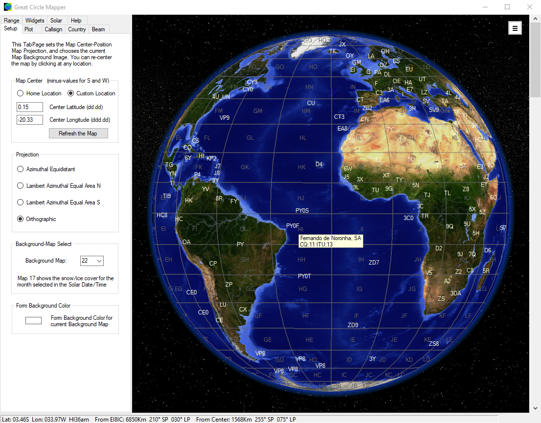 Azimuthal Equidistant Maps for Radio Hams