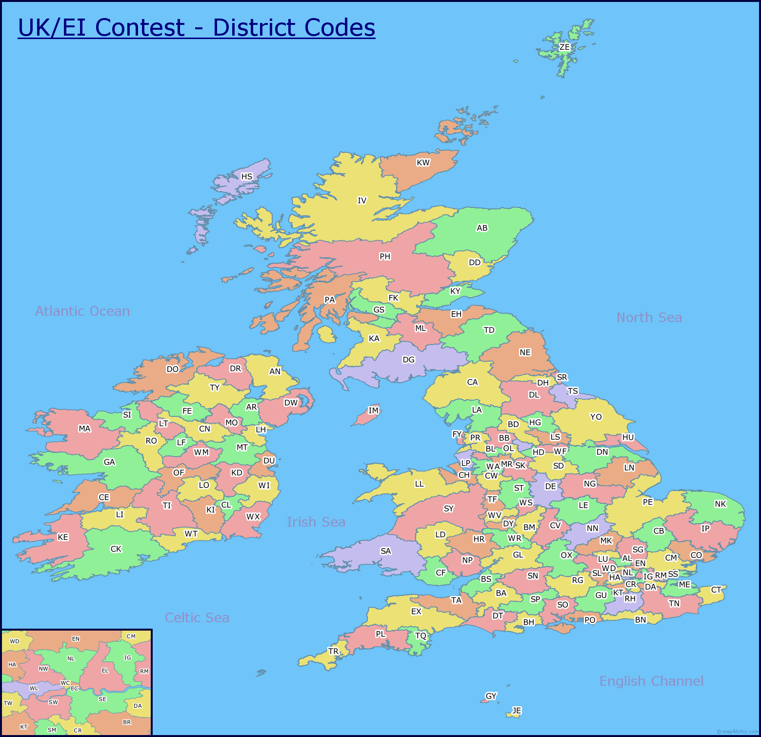 EICC District Code Map for the EI/CC Contest