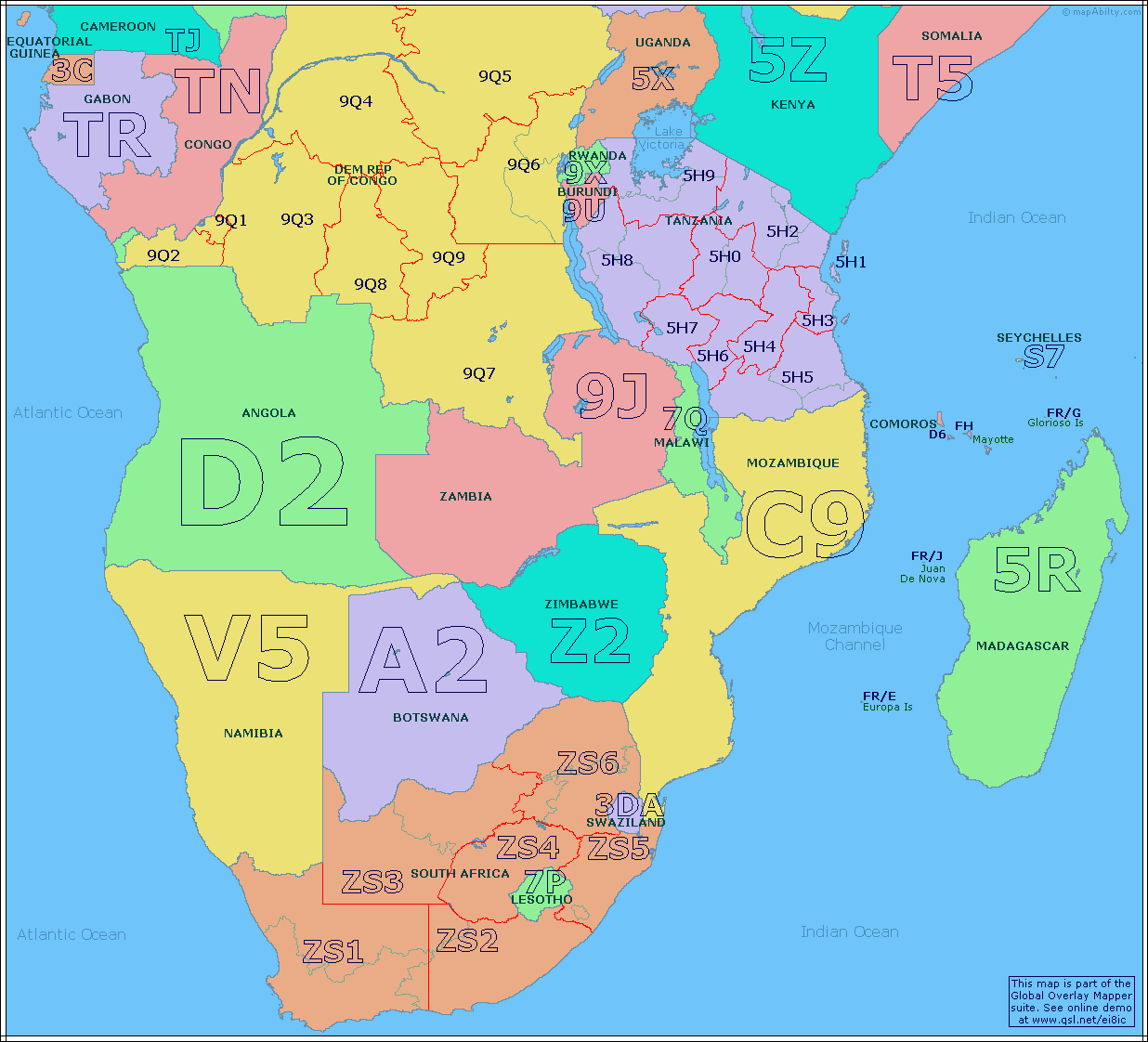 Map Of Southern Africa 121