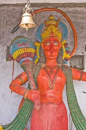 Statue of the monkey god, Hanuman - Click to show bigger image in new browser