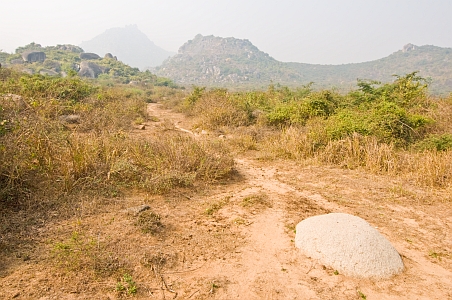 Path to the Nagarjuna caves  - Click to show bigger image in new browser