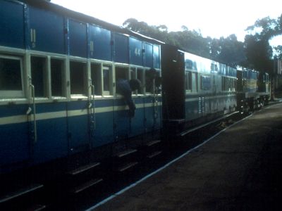 Carriages in 2002 - their slatted blinds are lowered - Click to show full-size image in new browser