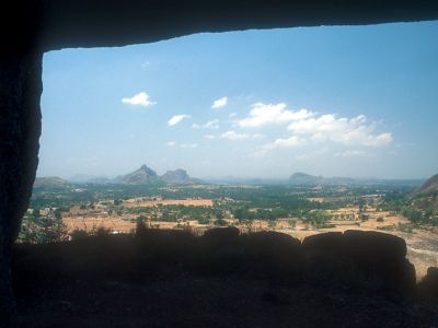 The real view out of the 'cave entrance' - Click to show full-size image in new browser