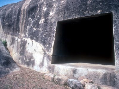 Third Barabar Cave entrance - Click to show full-size image in new browser