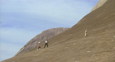 Climbing the hill at Savandurga - Click to show full-size image in new browser