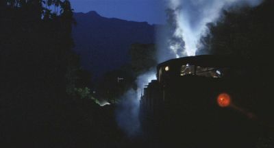 The locomotive leaves Chandrapore - Click to show full-size image in new browser