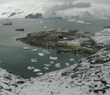 Signy Island research station, in the South Orkney Islands.