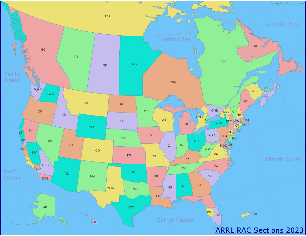 ARRL/RAC sections map from https://www.mapability.com/ei8ic/maps/sections_2.php