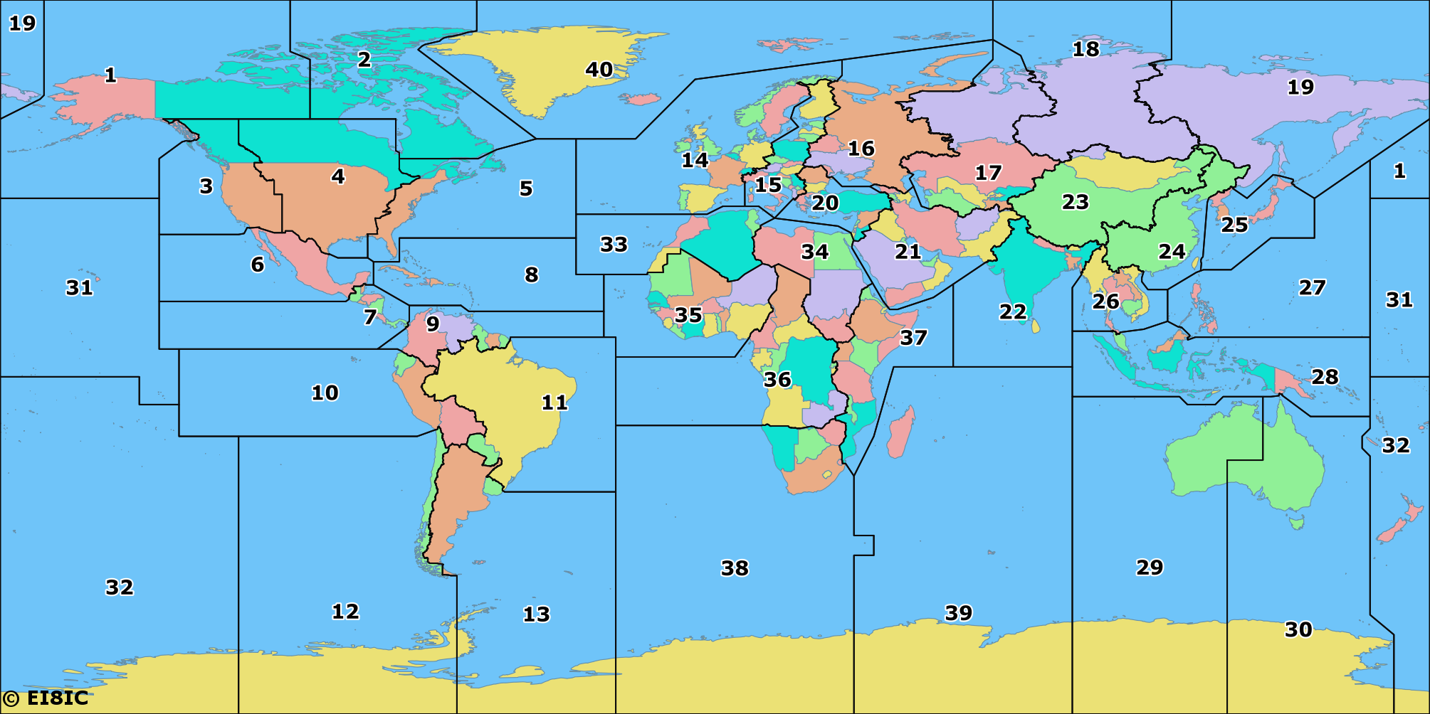 CQ WW Zone Map for Contesters Click to open this map in a new browser