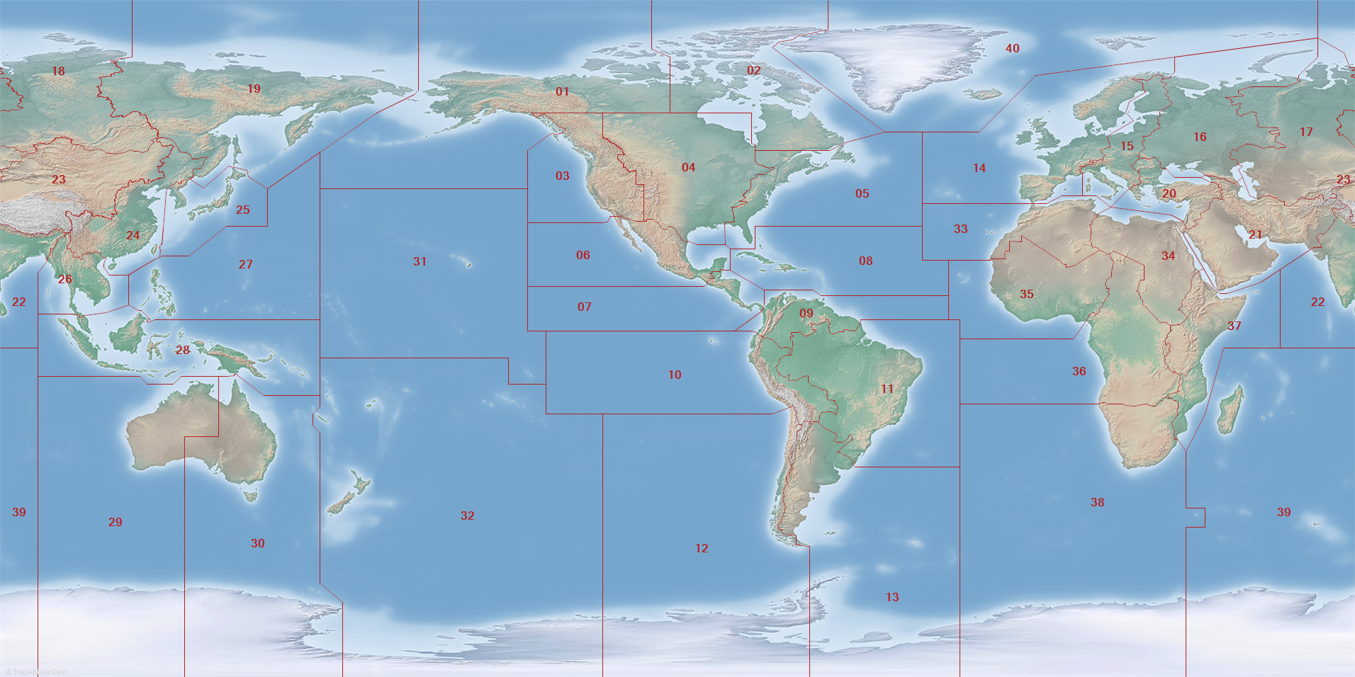 CQ Zone Map Centered on USA Click to open this map in a new browser
