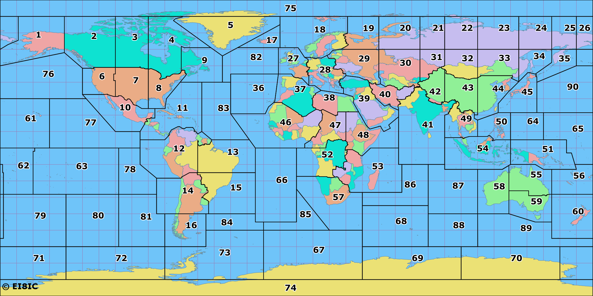 ITU Zone Maps for the IARU HF Championships