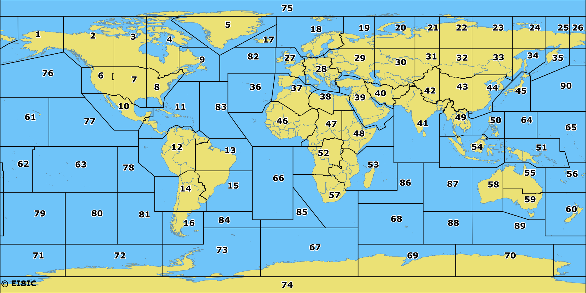 ITU Zone Map for Amateur Radio Contesting Click to open this map in a new browser