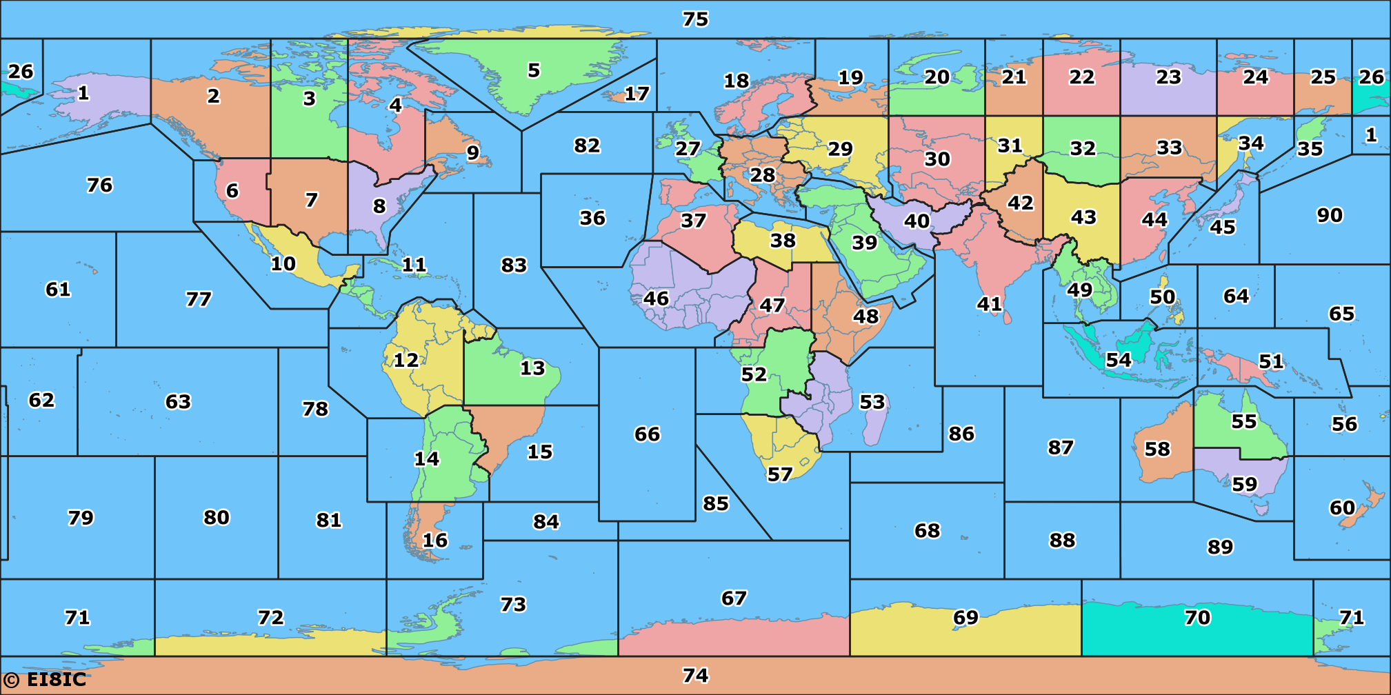ITU Zone Map for Zone DXers Click to open this map in a new browser