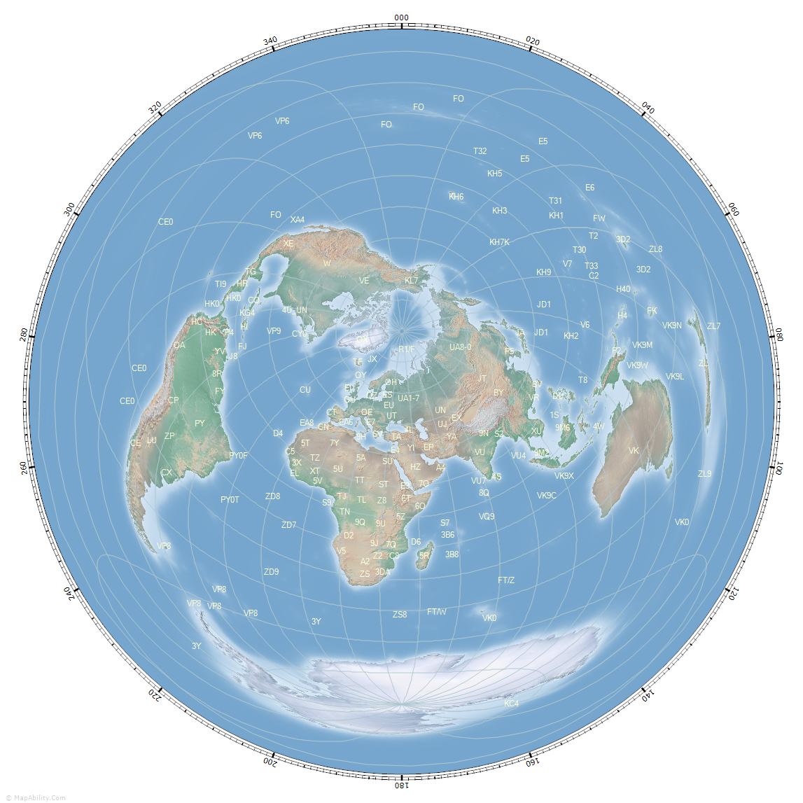 great_circle_map_for_Moscow, Russia