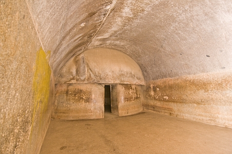 Interior of the Sudama cave, showing door to inner sanctum - Click to show bigger image in new browser