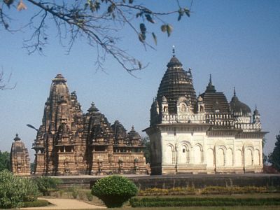 A temple at Khajuraho in 1992 - Click to show full-size image in new browser