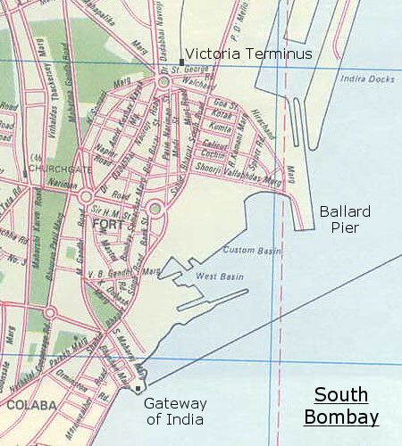 Map of South Bombay