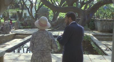 Mrs Moore and Dr Aziz at the Pool - Click to show full-size image in new browser