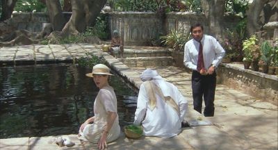 Aziz, Godbole, and Adela at the pool - Click to show full-size image in new browser